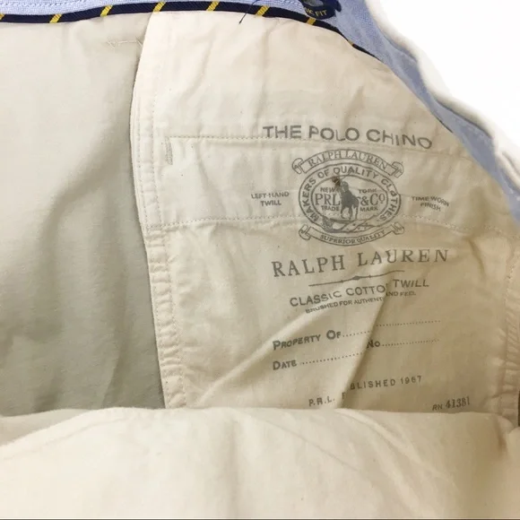 Polo Ralph Lauren Chino Beige Pants Classic FitNWT - Picture 6 of 8